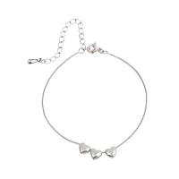 Brass Bracelet with 2.36inch extender chain silver color plated fashion jewelry & for woman nickel lead & cadmium free Length Approx 6.69 Inch Sold By PC
