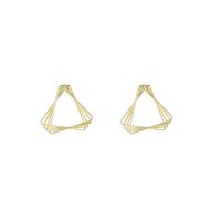 Brass Stud Earring, gold color plated, fashion jewelry & for woman, nickel, lead & cadmium free, 22x22mm, Sold By Pair