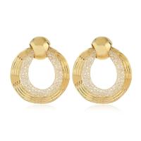 Messing Tropfen Ohrringe, KC goldfarben plattiert, Modeschmuck & für Frau & hohl, frei von Nickel, Blei & Kadmium, 40x35mm, verkauft von Paar