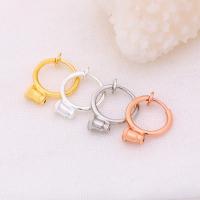 Brass Earring Clip Component plated DIY Sold By PC