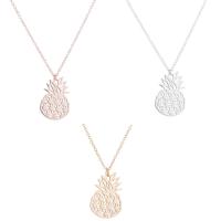 Stainless Steel Jewelry Necklace, 304 Stainless Steel, Pineapple, Vacuum Plating, fashion jewelry & Unisex, more colors for choice, 25x17mm, Length:45 cm, Sold By PC