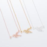 Stainless Steel Jewelry Necklace, 304 Stainless Steel, Bird, Vacuum Plating, fashion jewelry & Unisex, more colors for choice, 13x26mm, Length:45 cm, Sold By PC