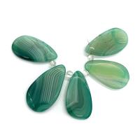 Lace Agate Pendants, Teardrop, Natural & 5 pieces & DIY, green, 16*25-18*35mm, Sold By Set