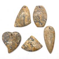Bijoux Pendentifs en pierres gemmes, pierre gemme, unisexe, couleurs mélangées, 35x45-25x55mm, 5PC/sac, Vendu par sac