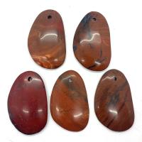 Agate Jewelry Pendants, Unisex, red, 35x45-25x55mm, 5PCs/Bag, Sold By Bag