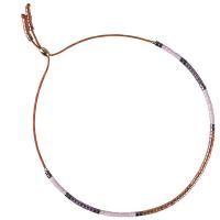 Seedbead bracelet, avec cordon de polyester, Rond, unisexe, couleurs mélangées, Longueur:7.5 pouce, Vendu par PC