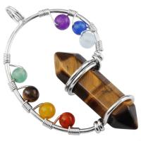 Gemstone Pendants Jewelry Zinc Alloy with Gemstone & Unisex nickel lead & cadmium free Approx 5mm Sold By PC