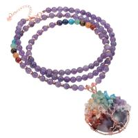 Natural Gemstone Necklace, with Tibetan Style, with 2.36inch extender chain, different materials for choice & Unisex, 61x45x17mm, Sold Per Approx 31.5 Inch Strand