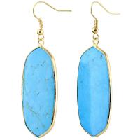 Turquoise Earring Zinc Alloy with turquoise fashion jewelry & for woman nickel lead & cadmium free Sold By Pair