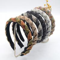 Hair Bands, Cloth, with Sponge, fashion jewelry & for woman & with rhinestone, more colors for choice, 145x20x150mm, Sold By PC