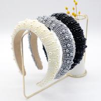 Hair Bands Velveteen with Sponge & Plastic Pearl fashion jewelry & for woman 30mm Sold By PC