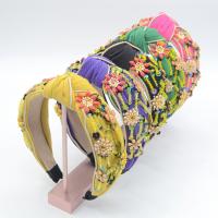 Hair Bands Cloth fashion jewelry & for woman & with rhinestone 50mm Sold By PC