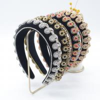 Hair Bands Velveteen with Sponge fashion jewelry & for woman & with rhinestone 30mm Sold By PC