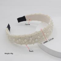 Hair Bands Velveteen with Plastic Pearl fashion jewelry & for woman 35mm Sold By PC