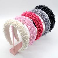 Hair Bands, Velveteen, with Plastic Pearl, fashion jewelry & for woman, more colors for choice, 165x40x170mm, Sold By PC