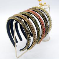Hair Bands Pleuche fashion jewelry & for woman & with rhinestone 17mm Sold By PC