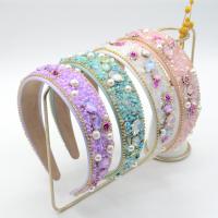 Hair Bands Velveteen with Plastic Pearl fashion jewelry & for woman & with rhinestone Sold By PC