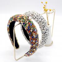 Hair Bands Velveteen with Sponge fashion jewelry & for woman & with rhinestone 40mm Sold By PC