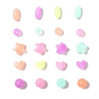 Perles en plastique, moulage par injection, DIY & styles différents pour le choix & lumineux, plus de couleurs à choisir, 8-13mm, 100PC/sac, Vendu par sac