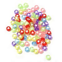 Perle acrylique, Plat rond, DIY, plus de couleurs à choisir, 4x7mm, 100PC/sac, Vendu par sac
