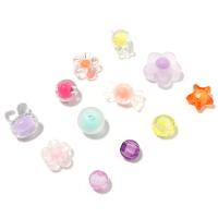 Bead i Bead Akryl perler, Runde, du kan DIY & forskellige stilarter for valg, flere farver til valg, 50pc'er/Bag, Solgt af Bag