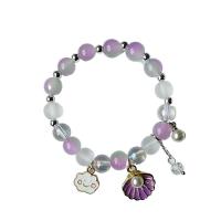 Bracelets de cristal, avec perle de plastique & alliage de zinc, Placage, bijoux de mode & pour femme, plus de couleurs à choisir, Longueur:14-20 cm, Vendu par PC