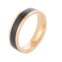 Titanium Steel Finger Ring, plated, different size for choice & epoxy gel, more colors for choice, Sold By PC