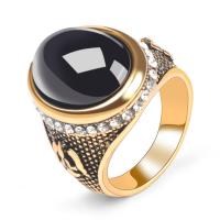 Resin Finger Ring Zinc Alloy with Resin plated fashion jewelry & Unisex & with rhinestone nickel lead & cadmium free 22mm Sold By PC