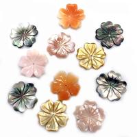 Natural Seashell Beads, Flower, Carved, DIY & different materials for choice, more colors for choice, 19mm, Sold By PC