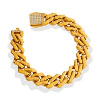 Acier titane bracelet, unisexe & avec strass, plus de couleurs à choisir, 13.50mm, Longueur:Environ 20 cm, Vendu par PC