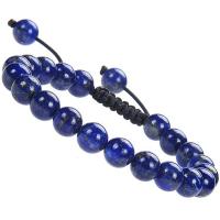 Gemstone Bracelets with Polyester Cord Round & Unisex & adjustable 8mm Length 7.5 Inch Sold By PC