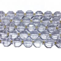 Natural Clear Quartz Beads with Seedbead Lantern DIY & faceted Sold Per Approx 15.35 Inch Strand