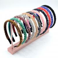 Hair Bands, Cloth, with Crystal, fashion jewelry & for woman, more colors for choice, 145x13.50x130mm, Sold By PC