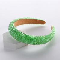 Hair Bands, Velveteen, with Sponge, fashion jewelry & for woman & with rhinestone, more colors for choice, 25mm, Sold By PC