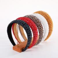 Hair Bands Velveteen with Sponge & Crystal fashion jewelry & for woman & with rhinestone 40mm Sold By PC
