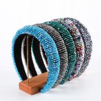 Hair Bands, Cloth, with Sponge & Crystal, fashion jewelry & for woman, more colors for choice, 118x30mm, Sold By PC