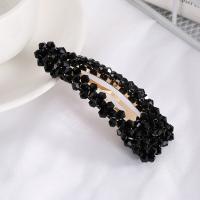 Hair Snap Clips Zinc Alloy with Crystal fashion jewelry & for woman nickel lead & cadmium free 40mm Sold By PC