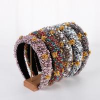 Hair Bands, Cloth, with Sponge & Crystal, fashion jewelry & different styles for choice & for woman, 110x35mm, Sold By PC