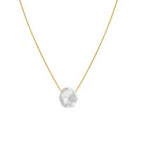 Plastik-Perlenkette, Titanstahl, mit Kunststoff Perlen, mit Verlängerungskettchen von 5cm, Modeschmuck & für Frau, keine, Länge:ca. 40 cm, verkauft von PC