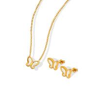Titanstahl Halskette, mit Weiße Muschel, mit Verlängerungskettchen von 5cm, Schmetterling, Modeschmuck & verschiedene Stile für Wahl & für Frau, keine, 10mm, Länge ca. 40 cm, verkauft von PC