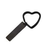 Stainless Steel Key Clasp, 304 Stainless Steel, Heart, plated, hollow, more colors for choice, 71mm, Sold By PC