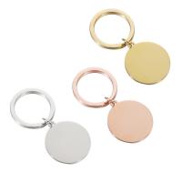 Stainless Steel Key Clasp, 304 Stainless Steel, Flat Round, plated, more colors for choice, 25x50mm, Sold By PC