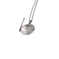 Кулон ожерелье, Нержавеющая сталь 304, Плоская круглая форма, Другое покрытие, Мужская, Много цветов для выбора, 25x30mm, длина:Приблизительно 17.71 дюймовый, продается PC
