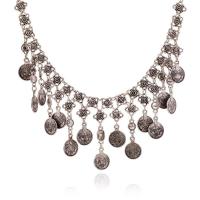 Мода Fringe ожерелье, цинковый сплав, с 1.97inch наполнитель цепи, плакированный цветом под старое серебро, ювелирные изделия моды & Женский, не содержит никель, свинец, длина Приблизительно 17.72 дюймовый, продается PC