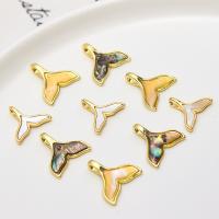Brass Jewelry Pendants with Shell real gold plated DIY nickel lead & cadmium free Sold By PC