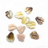 Natural Seashell Beads, Leaf, Carved, DIY & different materials for choice, more colors for choice, 12x13mm, Sold By PC