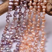 Keshi Cultured Freshwater Pearl Beads, irregular, DIY & top drilled, more colors for choice, 5-6mm, Sold Per Approx 36-38 cm Strand