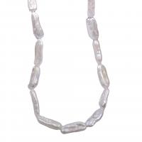 Biwa ferskvandskulturperle Beads, Ferskvandsperle, Uregelmæssig, du kan DIY, hvid, 8-18mm, Solgt Per Ca. 36-38 cm Strand