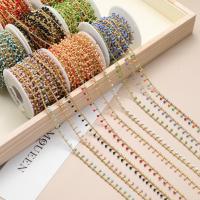 Brass Beading Chains gold color plated DIY & enamel nickel lead & cadmium free Sold By Spool