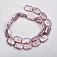 Cultured Baroque Freshwater Pearl Beads, Square, DIY, purple, 13x17mm, Approx 21PCs/Strand, Sold By Strand